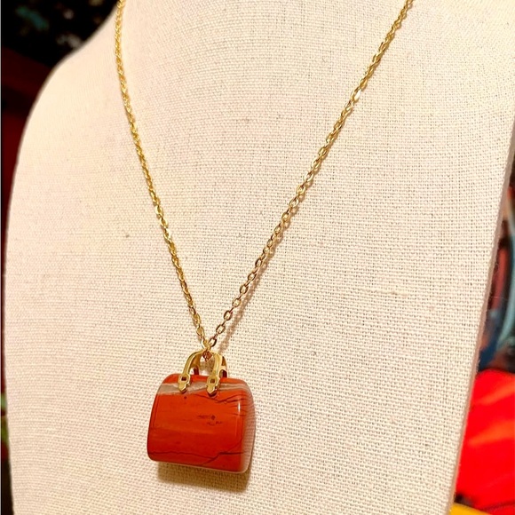Red Jasper Purse Necklace - Picture 4 of 5